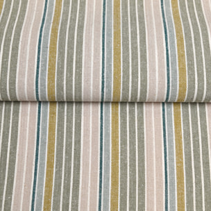 Torchon de cuisine en coton à rayures tissées - Kaki