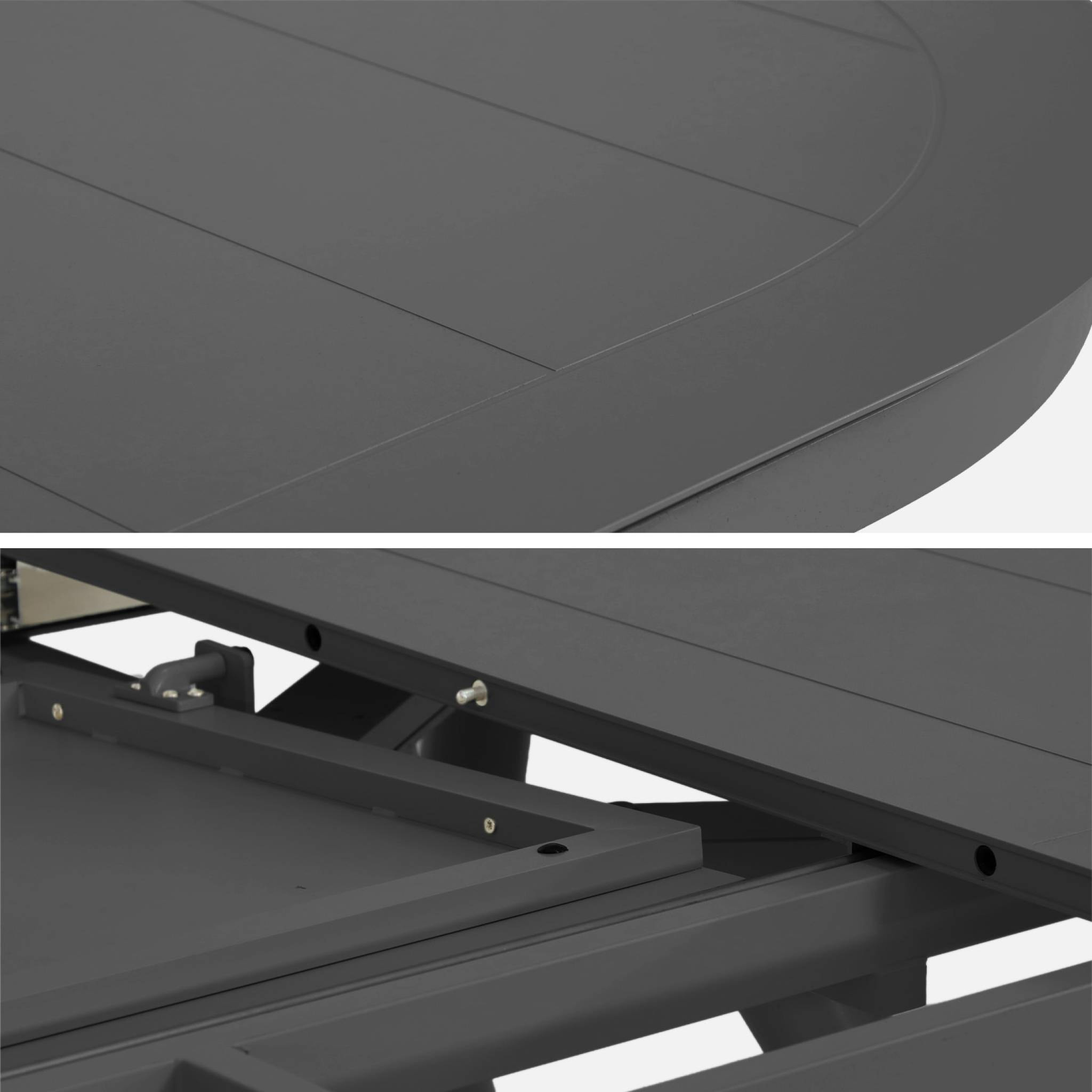 Table de jardin ovale extensible aluminium 10 places METORA