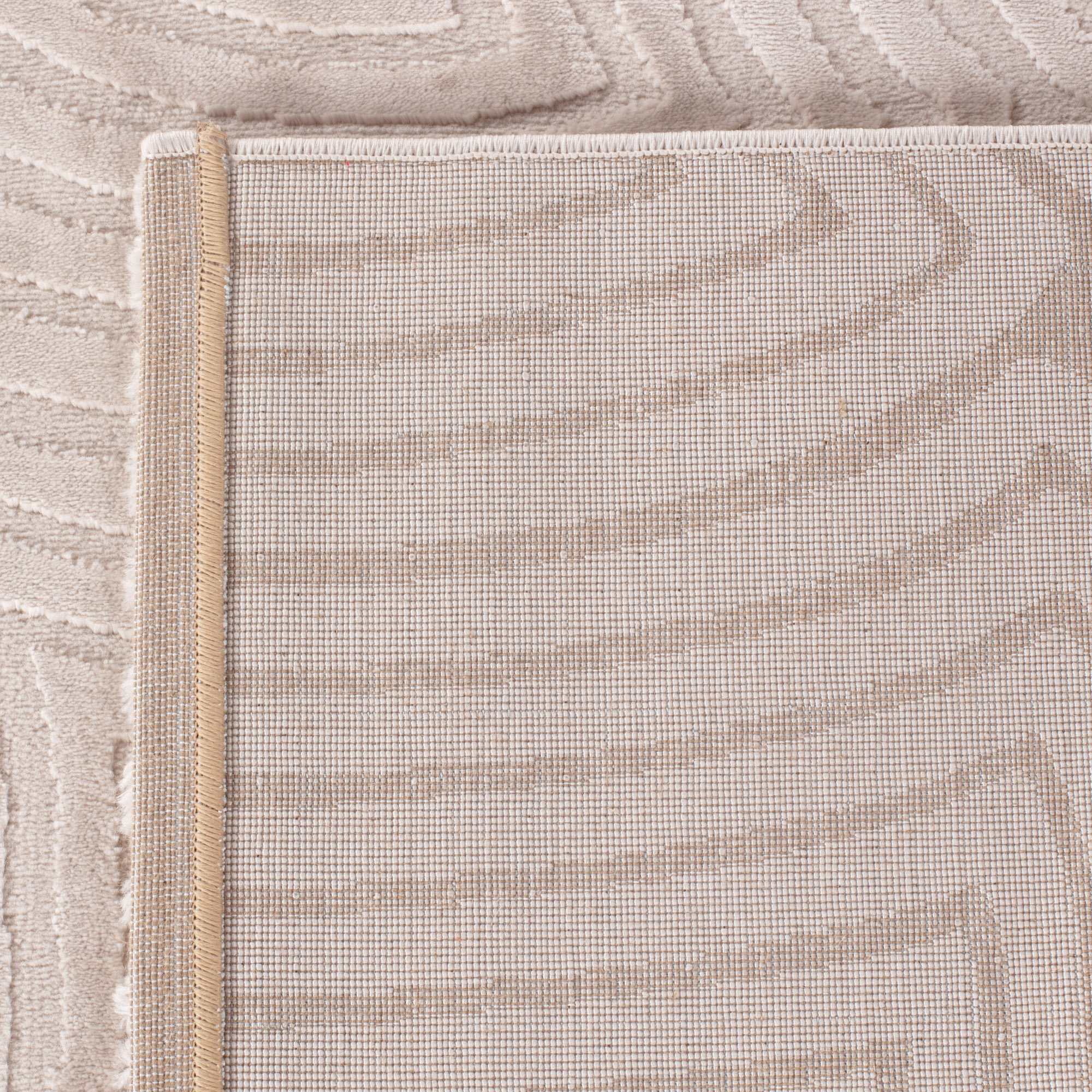 OIA - Tapis moderne à motif géométrique nuance ton sur ton Beige