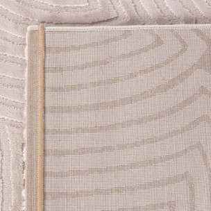 OIA - Tapis moderne à motif géométrique nuance ton sur ton Beige