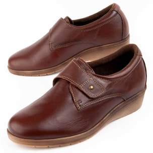 Mocasín De Cuña - Marrón - Altura: 4 Cm