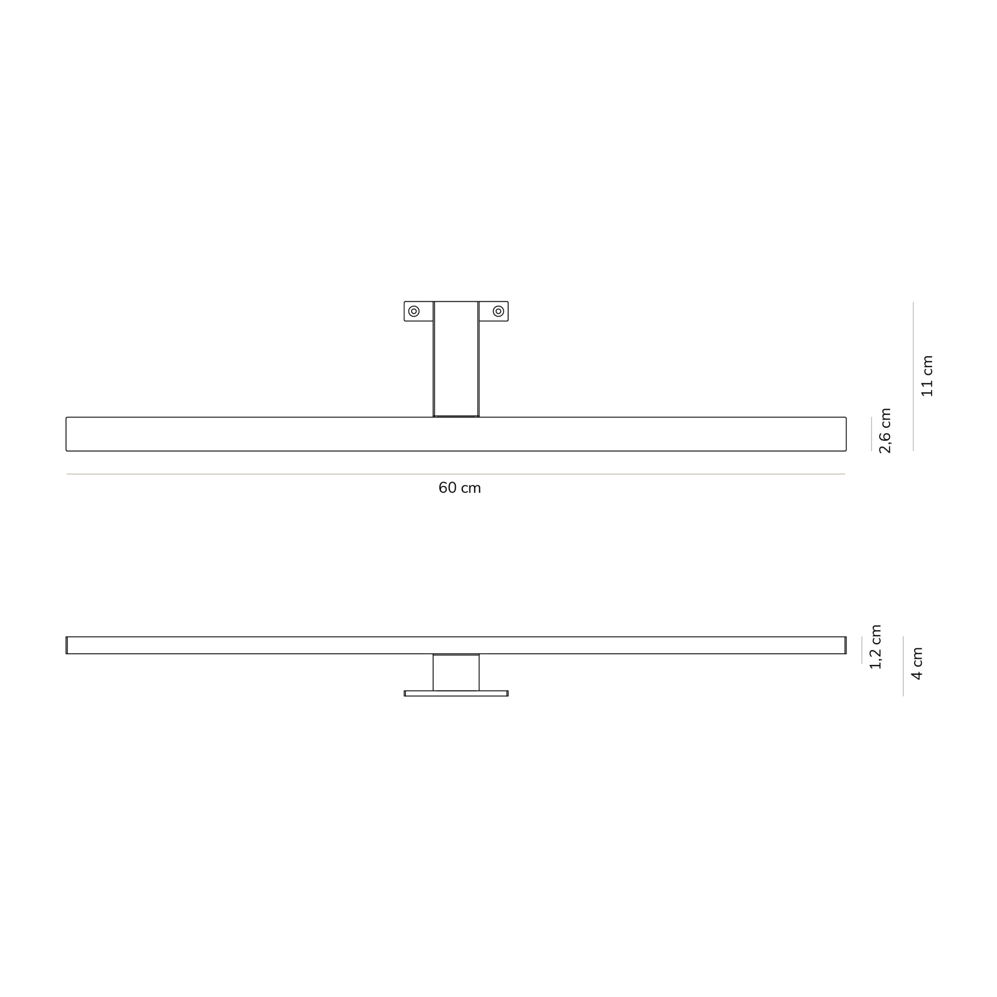 Iluminación de baño Aplique led Alday, 60 cromado