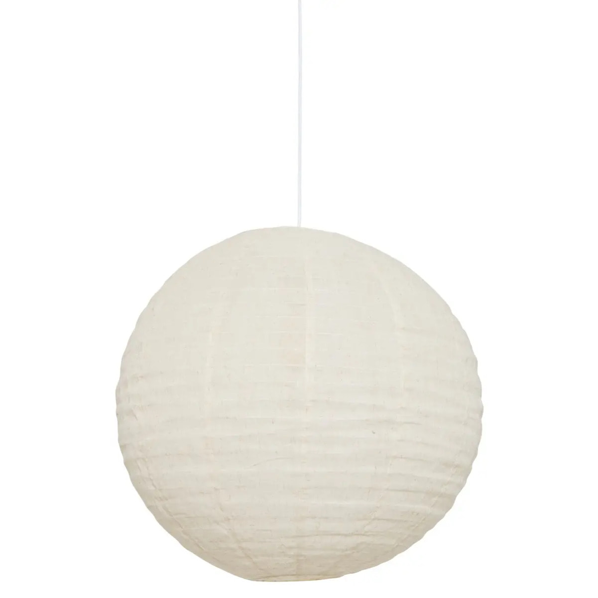Lanterne boule Jordy D.57cm en lin blanc