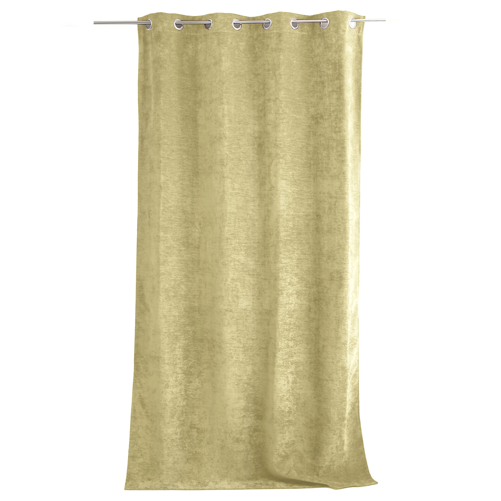 Rideau thermique en velours doublé polaire - Vert tilleul