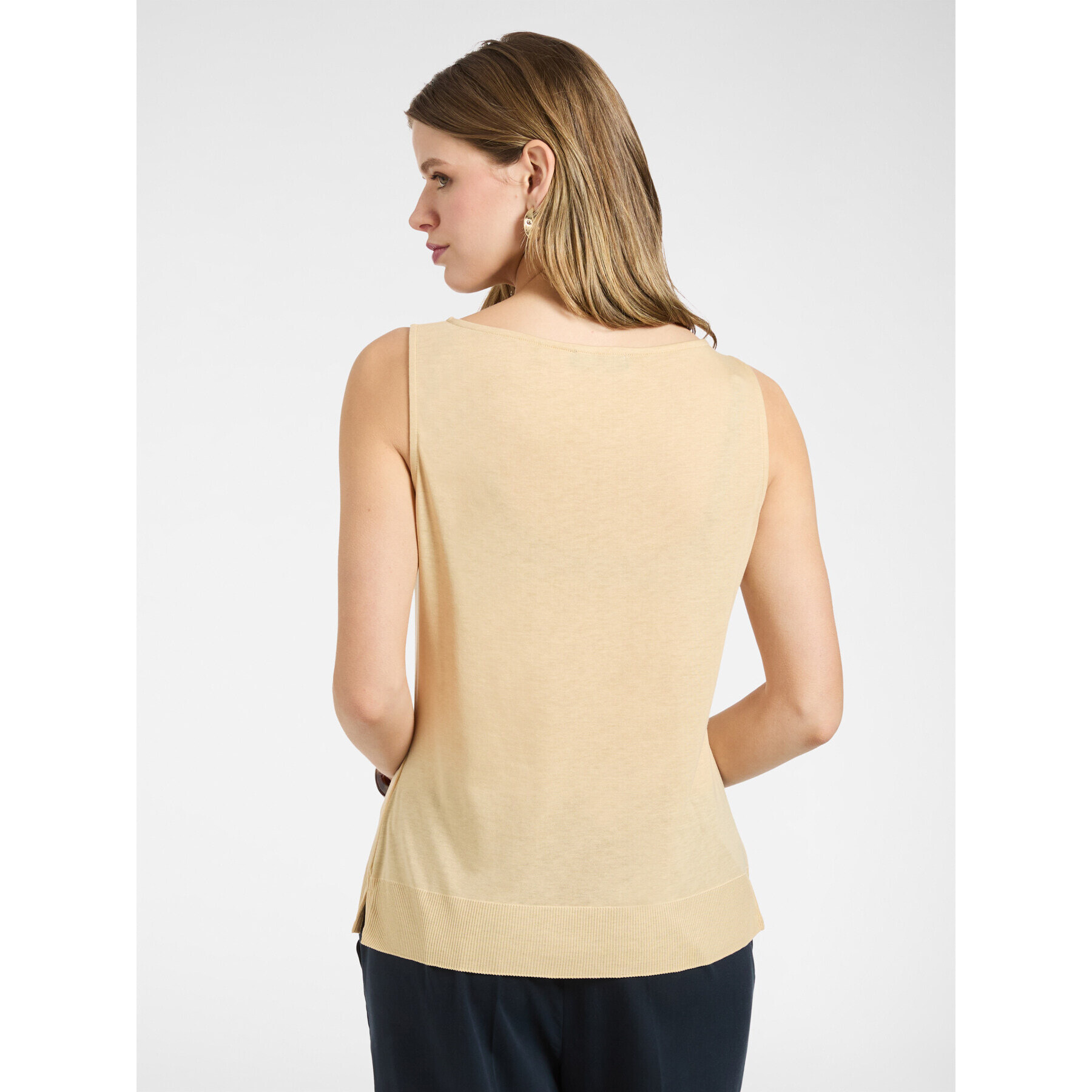 Elena Mirò - Top con escote barco - Beige