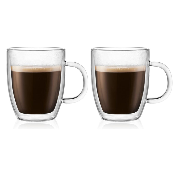 BISTRO: Set 2 mugs, double paroi, avec anse, 0.3 l 0.3 L