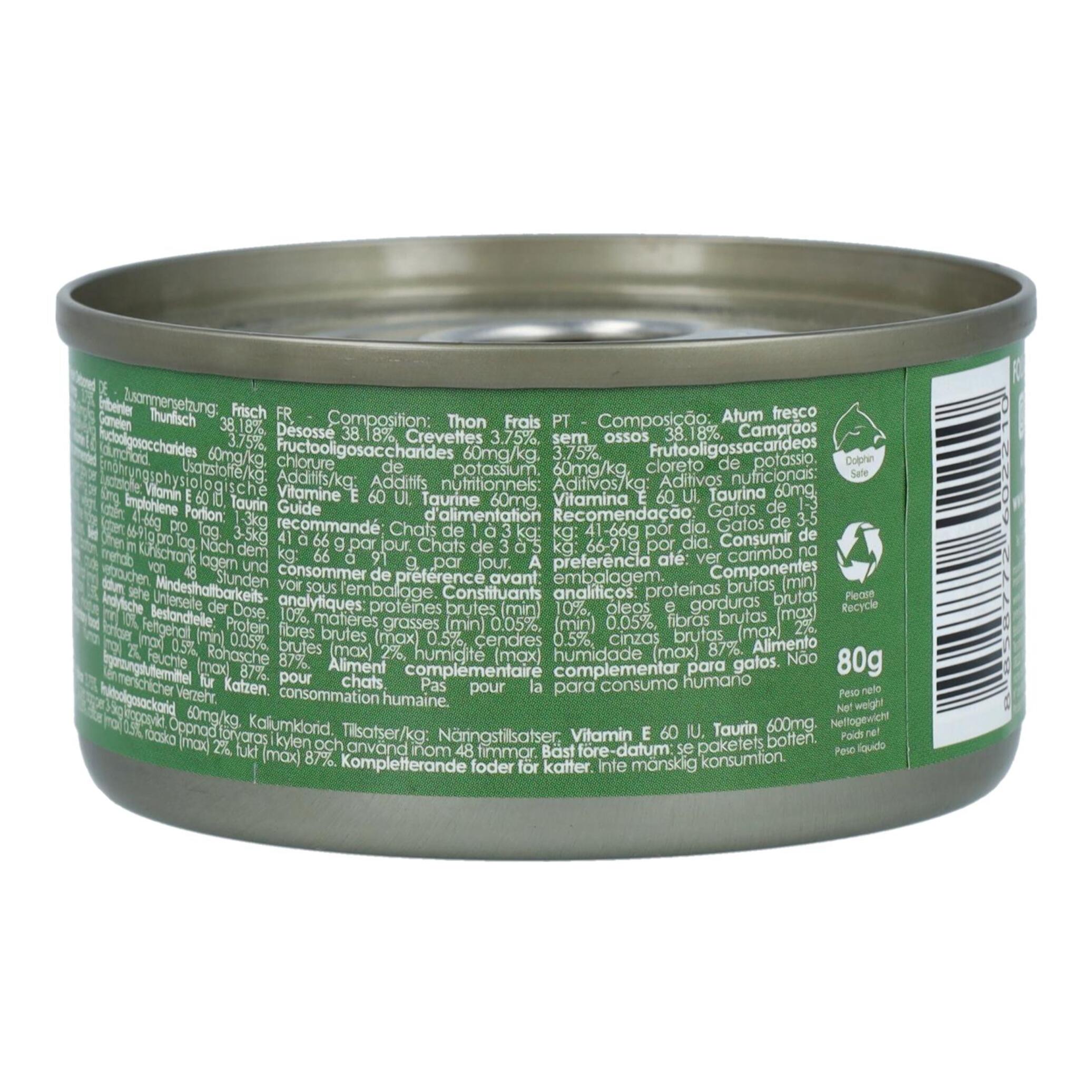 Kit Cat Lata Toppers - Atún & Camarones 80 g Comida húmeda para gatos en gelatina