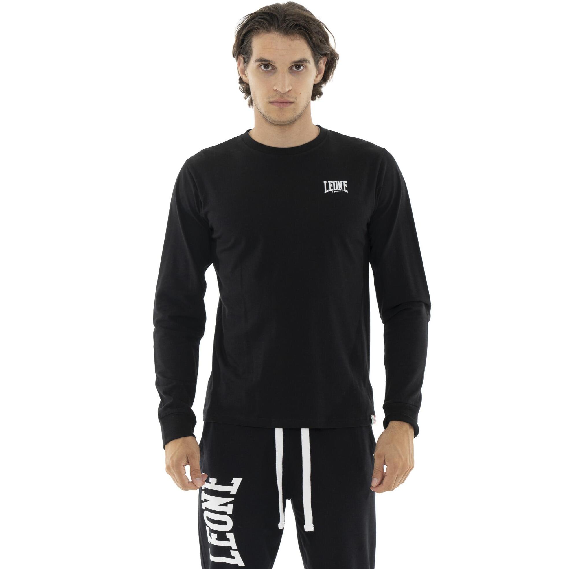 T-shirt a manica lunga con logo piccolo "Basic"