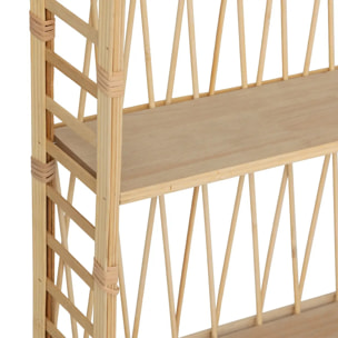 Etagère murale "Anahi" bambou beige 74x45cm