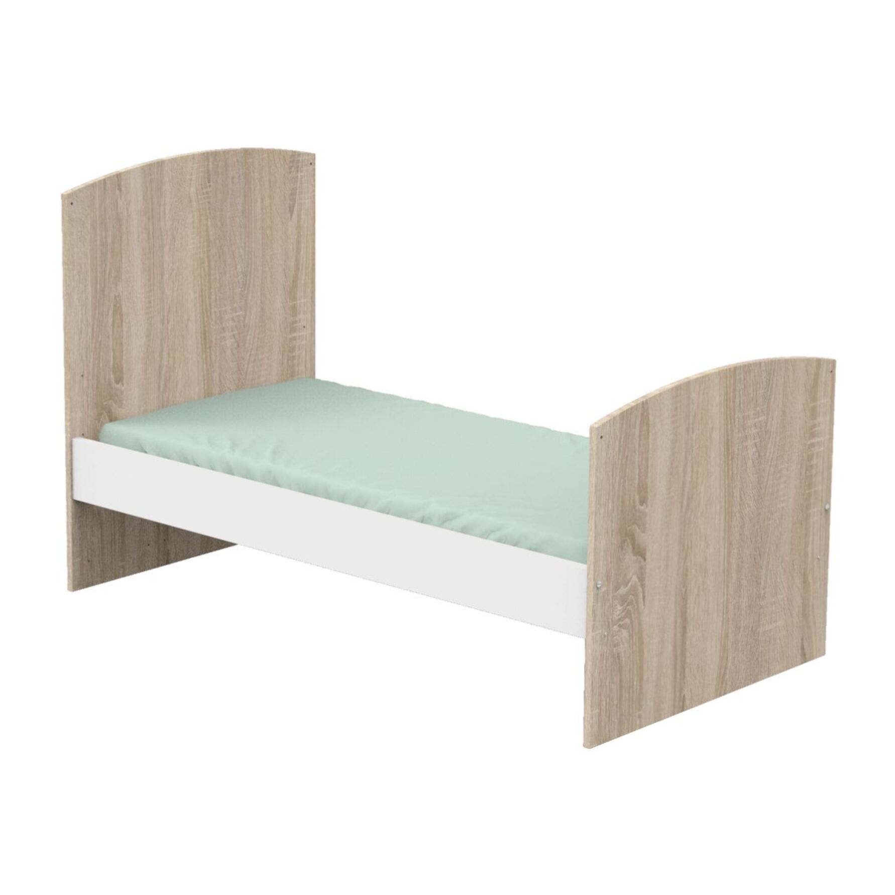 Chambre bébé évolutive Access, Lit 140x70 et Commode à langer - Chêne doré