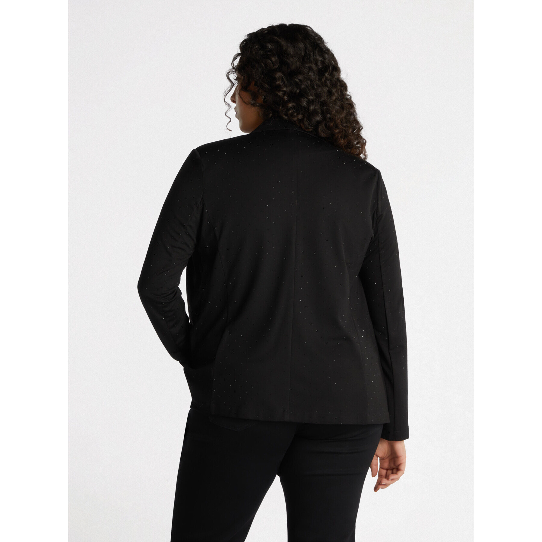 Fiorella Rubino - Top in due tessuti con scollo a V - Nero