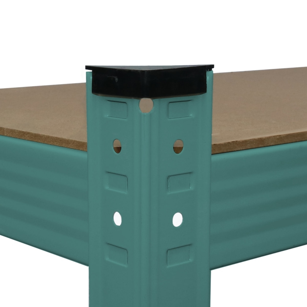 Coppia di scaffali metallici verdi 150x75x30 cm