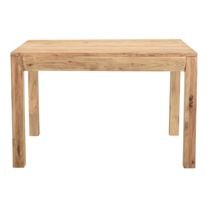 Table extensible rallonges intégrées rectangulaire en bois massif L120-210 cm BALTO