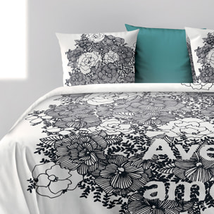 Parure housse de couette 3pcs 100% coton 47fils avec amour