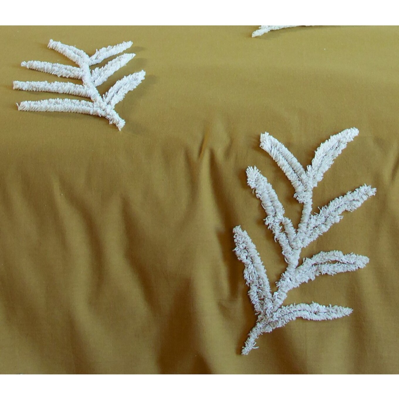 Parure housse de couette coton beige