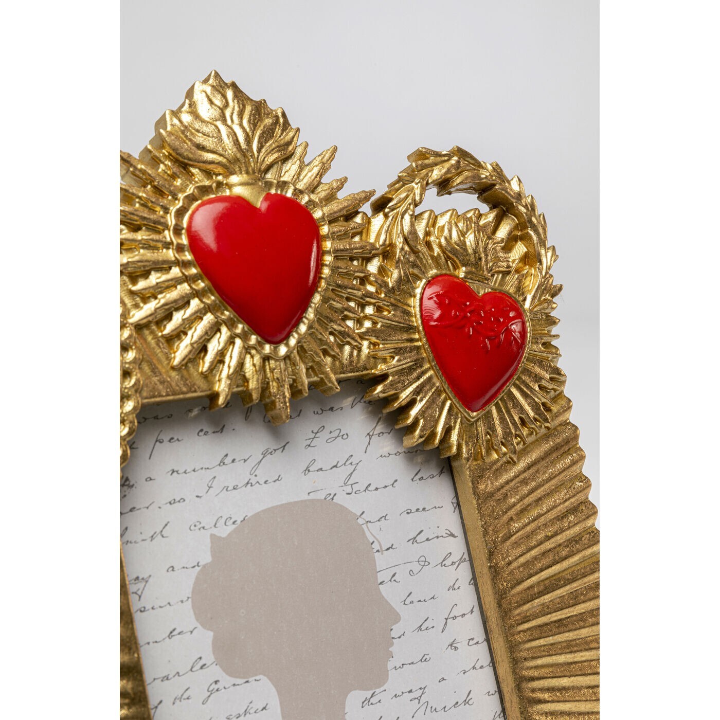 Cadre photo trois coeurs enflammés 20x29cm Kare Design