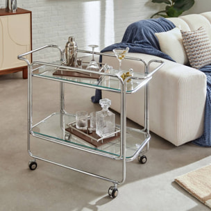 Desserte Hornell argent 92x40cm