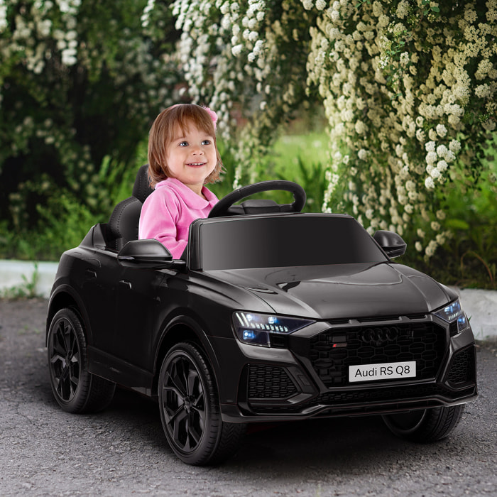 Voiture électrique enfant licence officielle Audi RS Q8 - 2 moteurs - télécommande - effets sonores, lumineux - noir