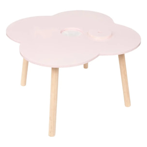 Table enfant "Ally" rose 51x51x40cm