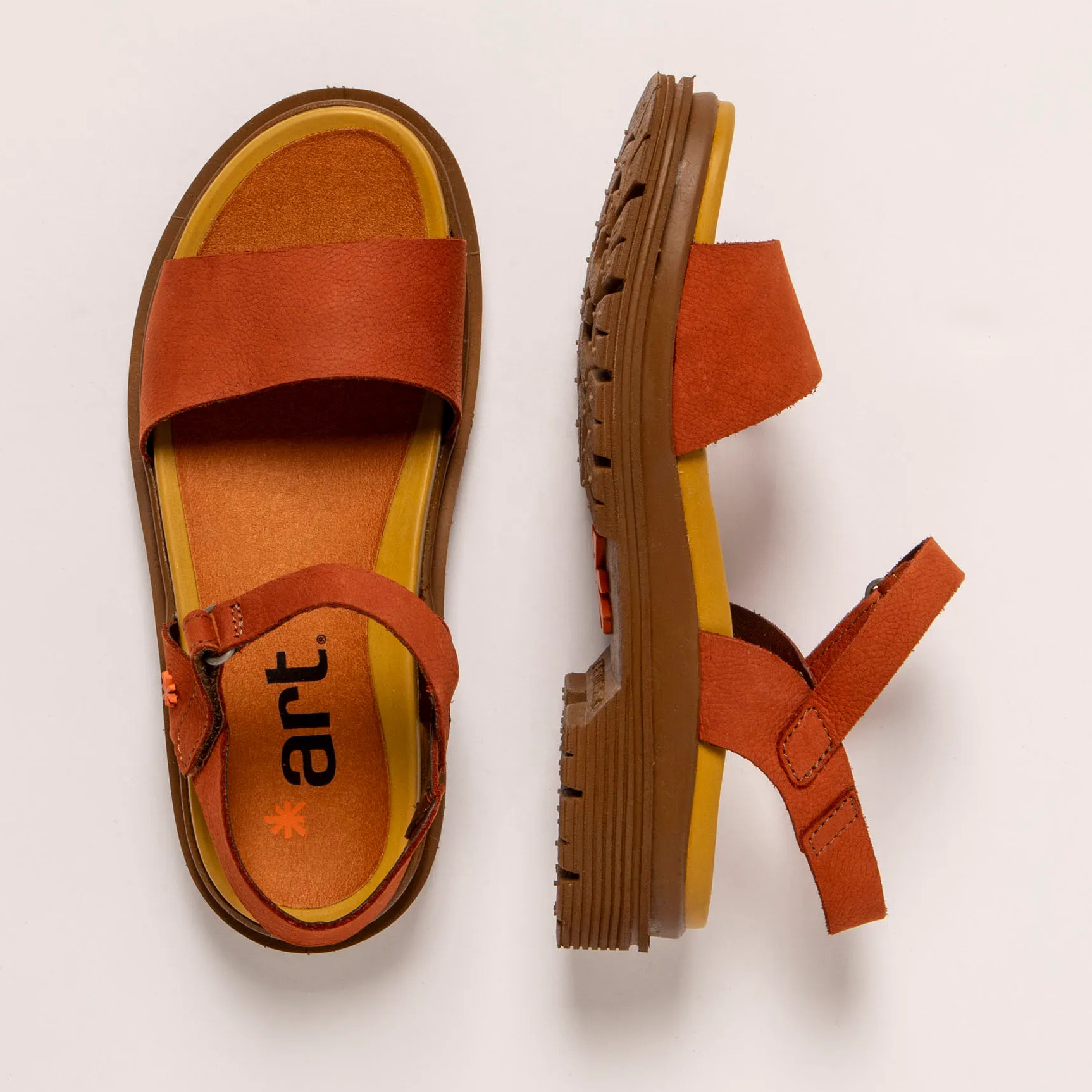 Sandalias 1548 NOBUCK DARK ORANGE/ BIRMINGHAM color Dark orange