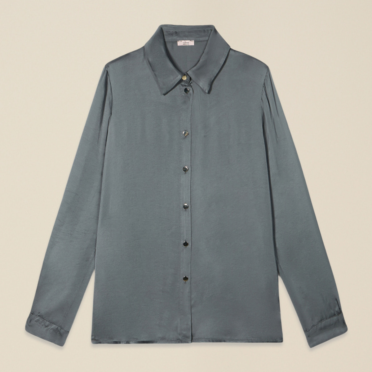 Oltre - Camisa de satén de viscosa - Gris