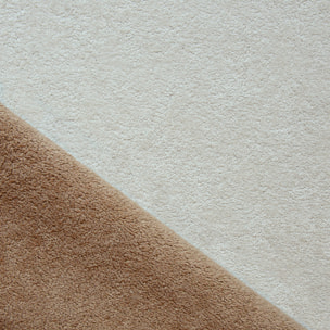 Tissu double face thermique et occultant aspect velours - Ecru