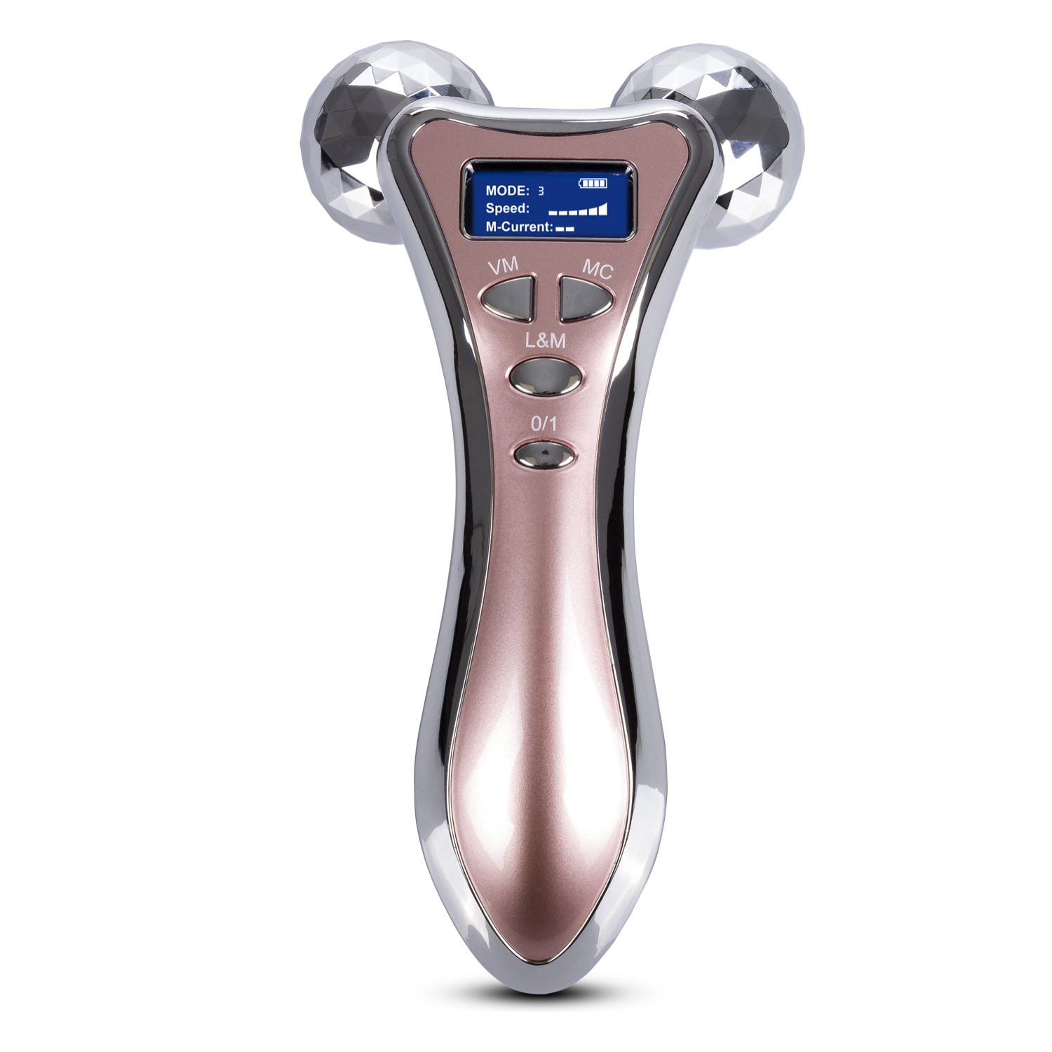 Massaggiatore facciale e corporeo. Funzioni di vibrazione, microcorrenti e luce infrarossa. Massaggia, libera le tensioni e migliora la tua pelle.