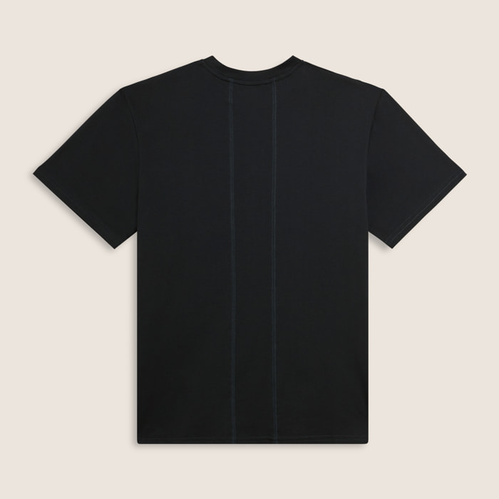 T-shirt con stampa fantasia e taschino zippato