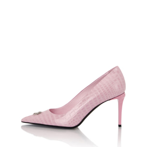 PHILIPP PLEIN Cocco Print Decolette Mid Heels Hexagon 9