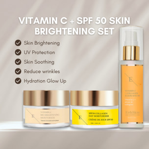 SERUM ELIXIR DE VITAMINA C + Hidratante Bio Iluminador con Vitamina C + Crema de Día SPF