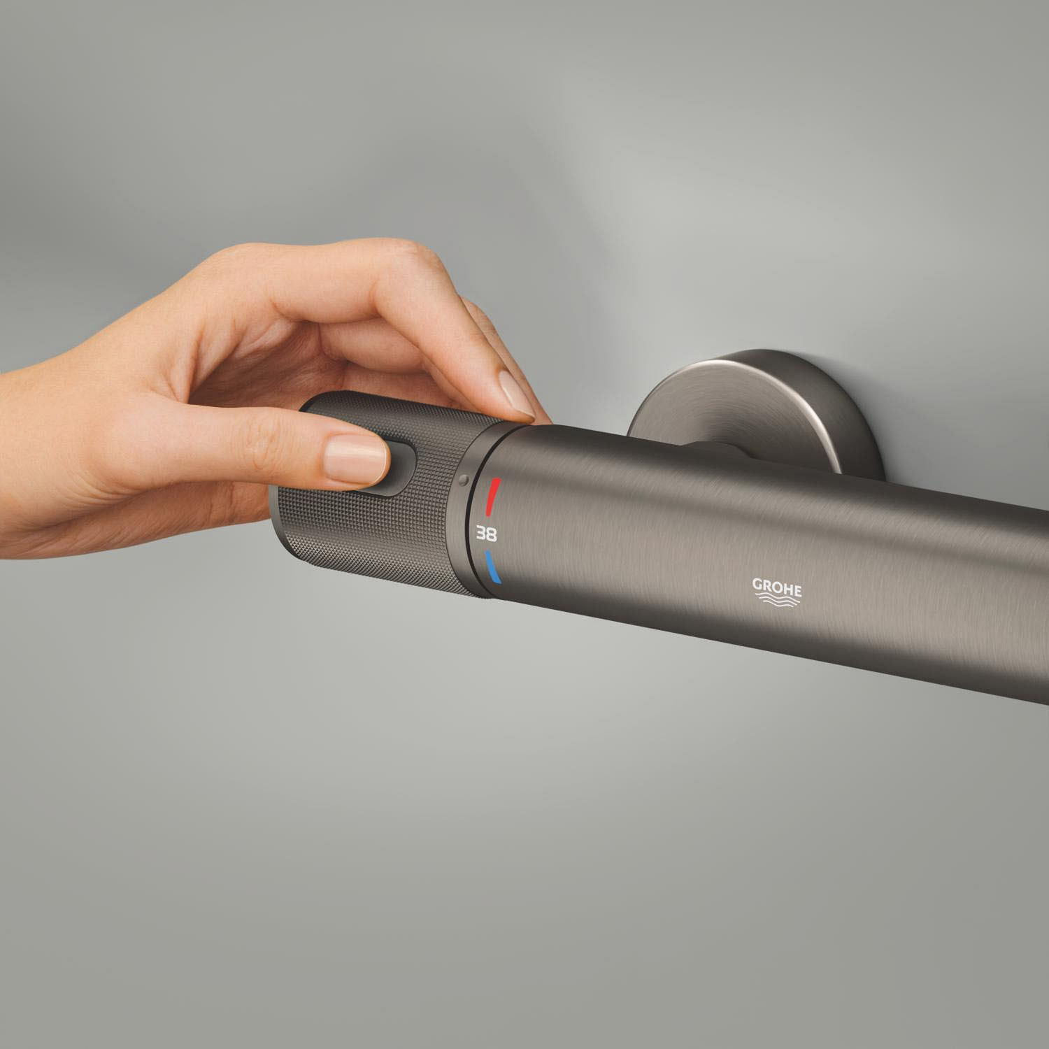 Mitigeur thermostatique Douche - Hard Graphite brossé