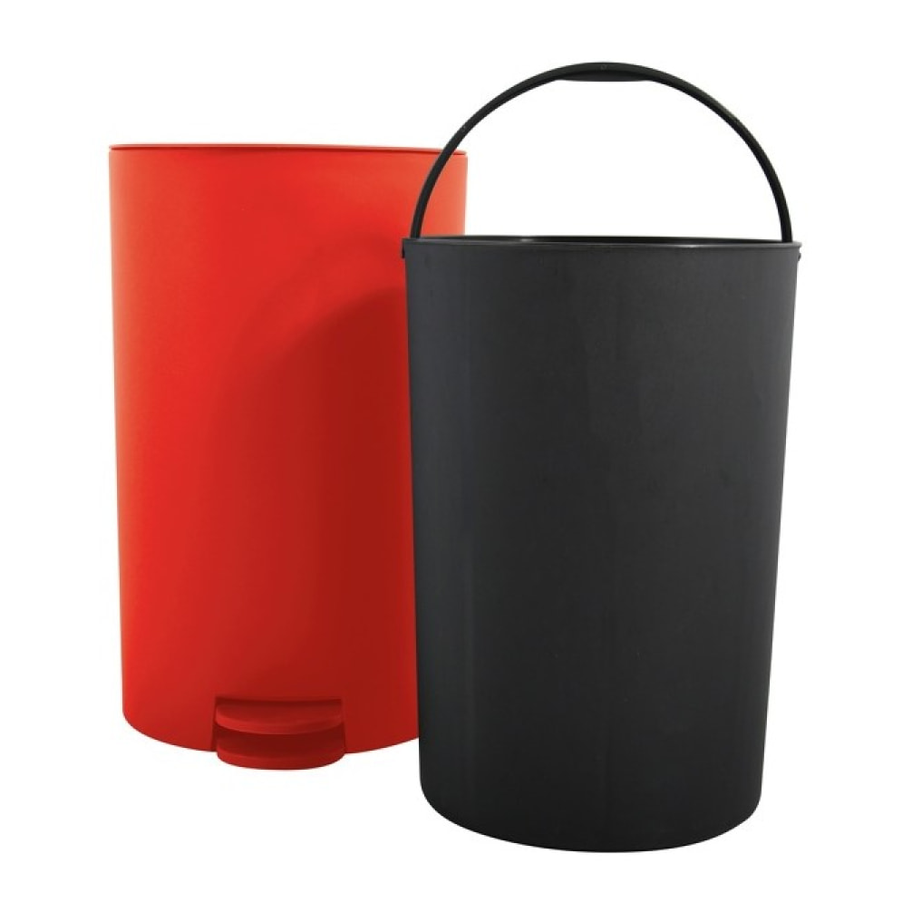 Poubelle à  pédale OSAKI 3L Rouge mat MSV