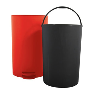 Poubelle à  pédale OSAKI 3L Rouge mat MSV