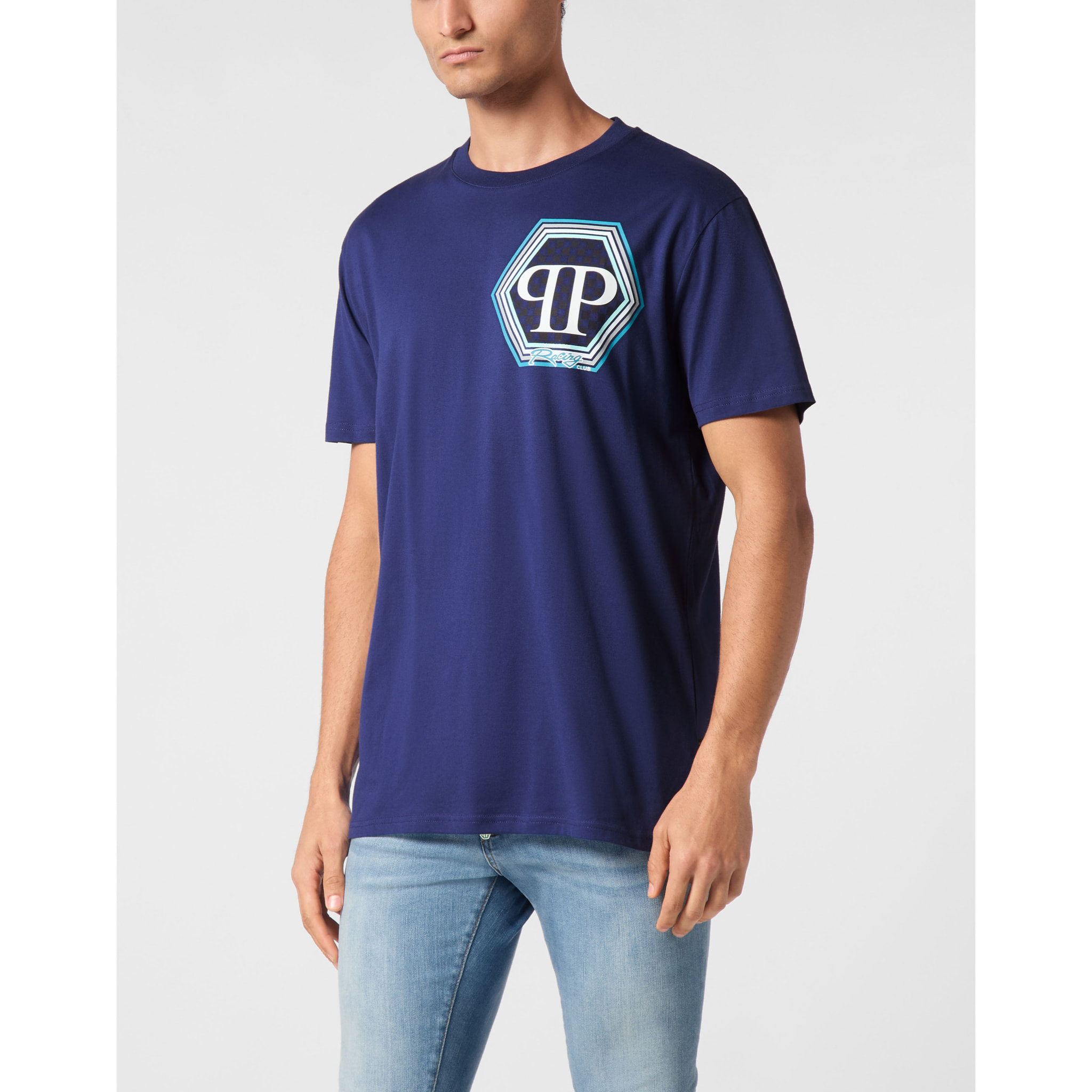 PHILIPP PLEIN T-Shirt Round Neck HEXAGON