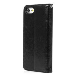 Funda tipo libro de piel sintética con cierre magnético para iPhone 7/8