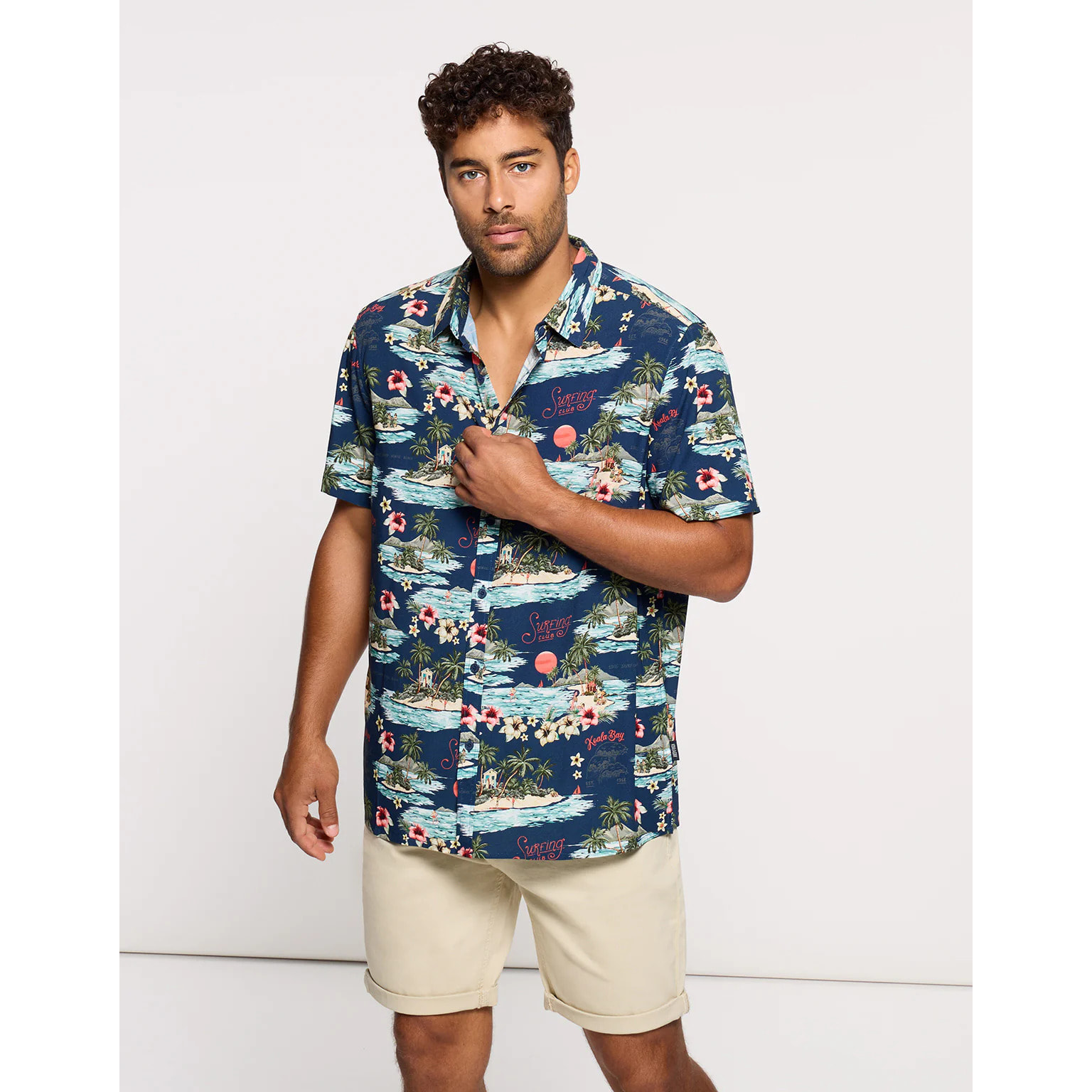 Camisa Manga Corta Azul Marino - Cashito