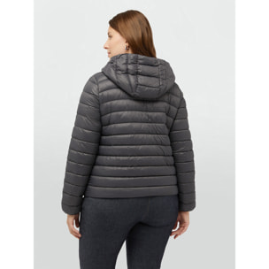 Fiorella Rubino - Piumino leggero con cappuccio e imbottitura in Sorona® Aura - Grigio