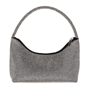 Mini bolso plateado metálico