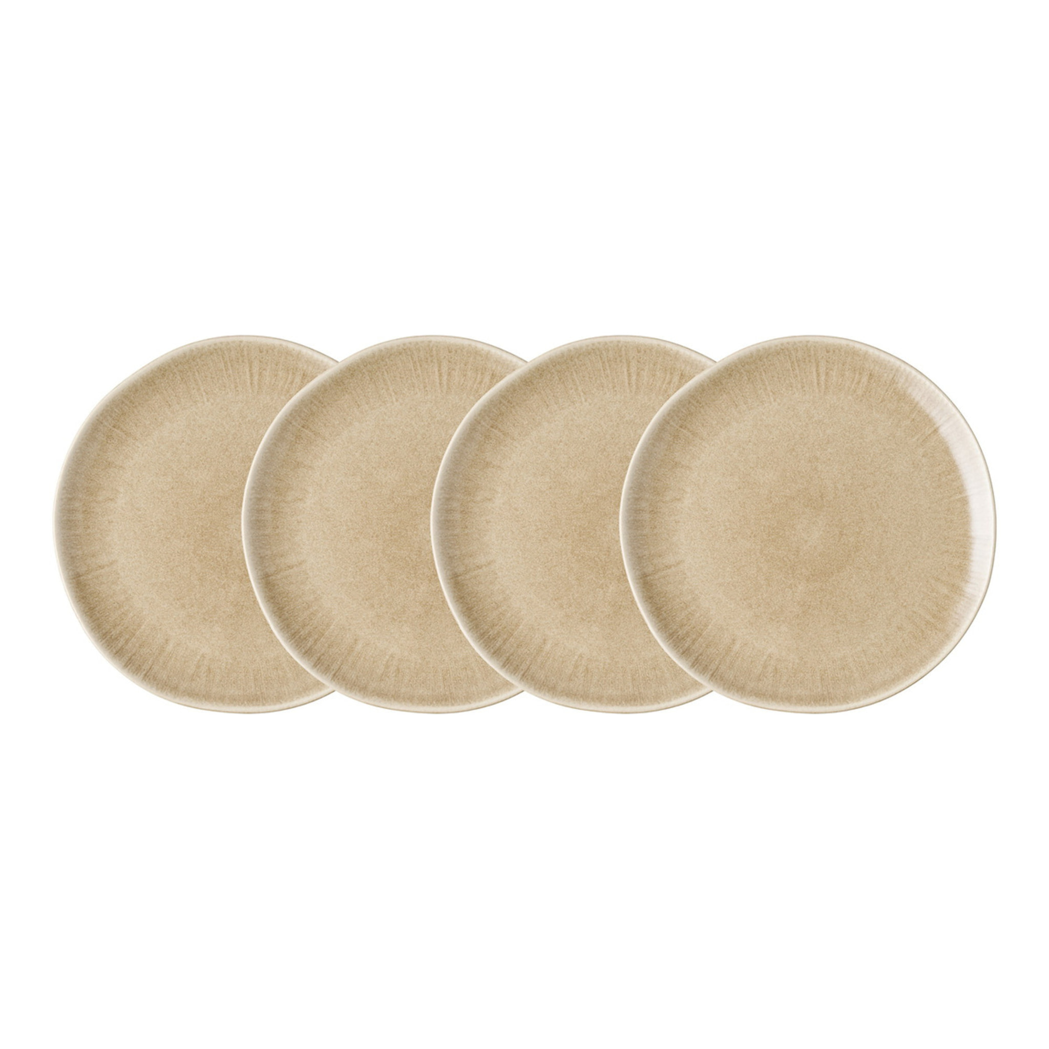 Piatto da cena Viola in gres beige ø27 cm — set da 4
