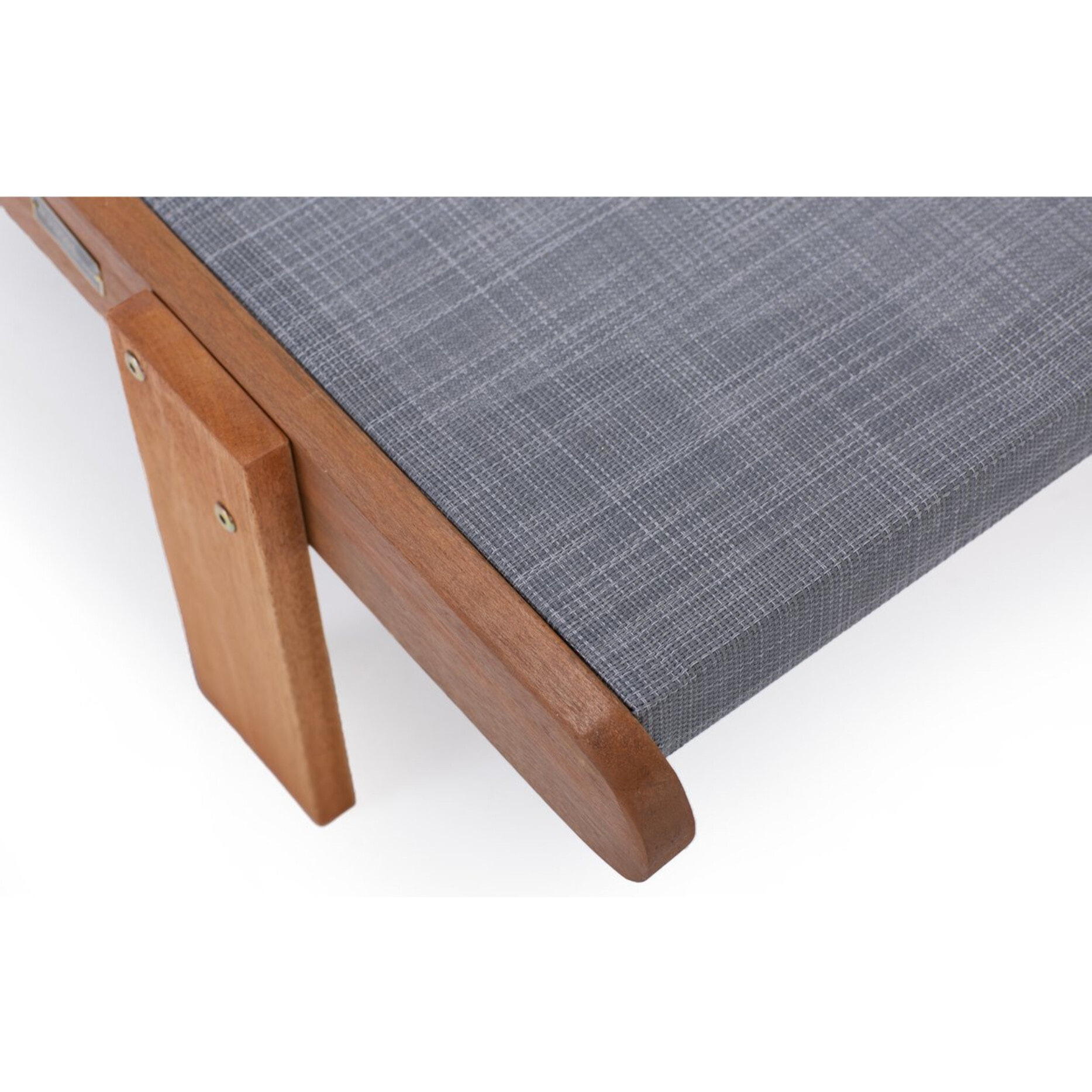 Lot de 2 bains de soleil en bois exotique "Saïgon" - Maple - Gris