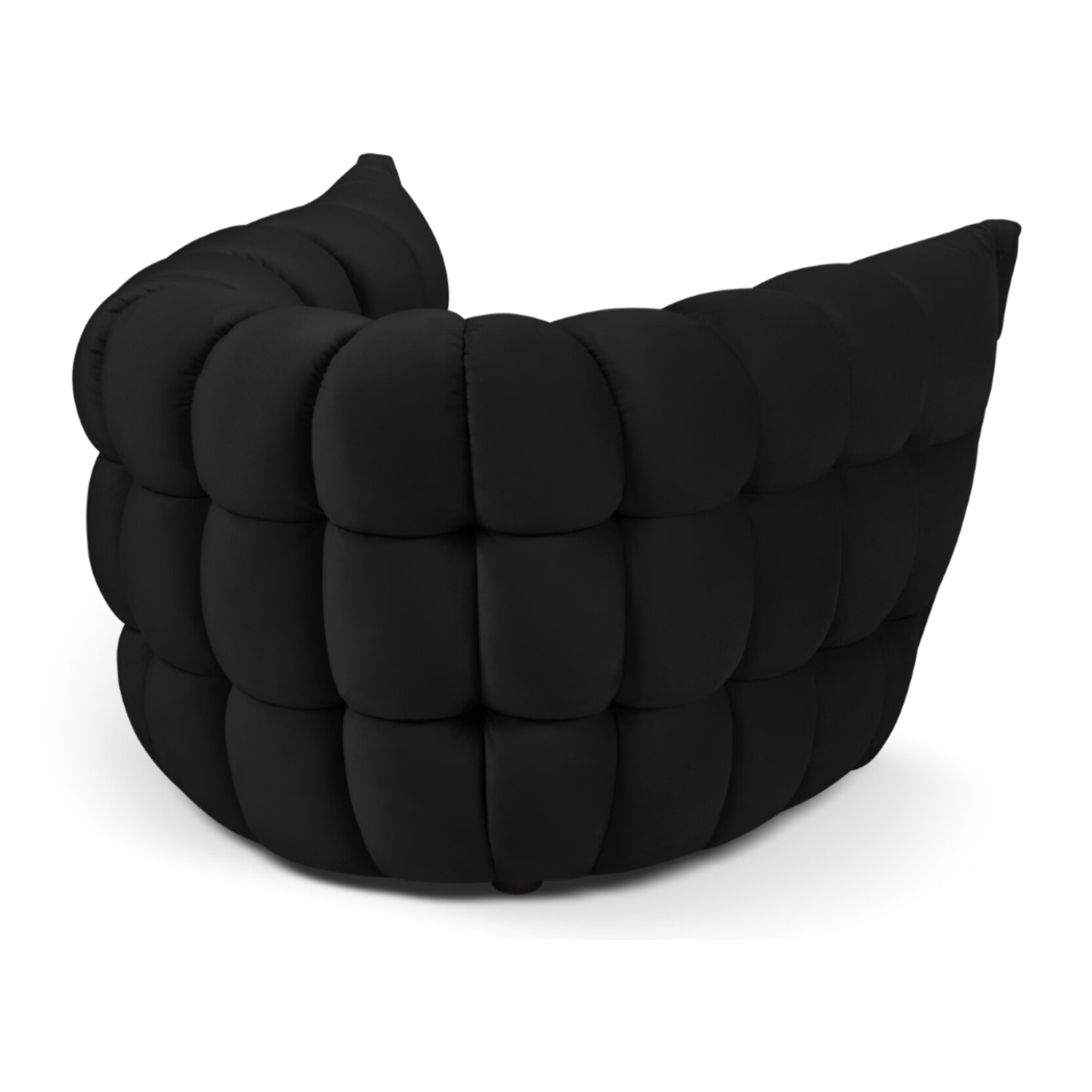 Fauteuil "Cedric" en velours noir