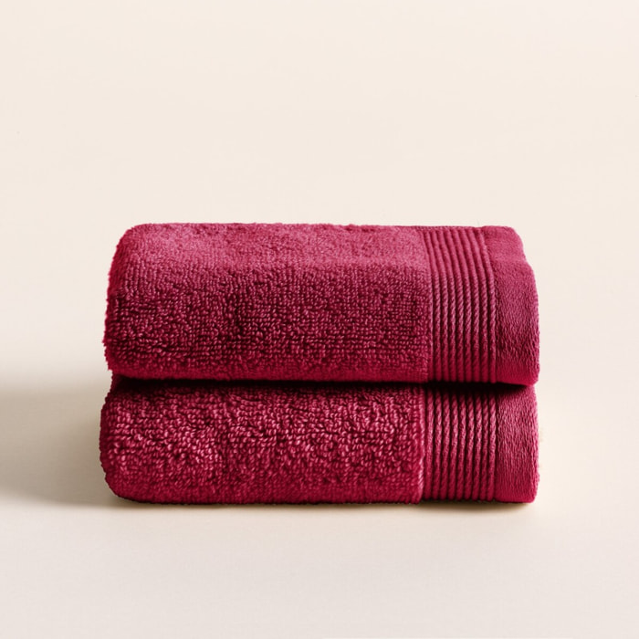 Lot de 2 serviettes Harmony Berry - Zero Twist - 600 grammes