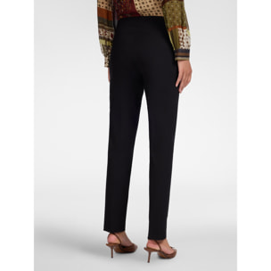Elena Mirò - Pantalones slim en punto Milano - Negro