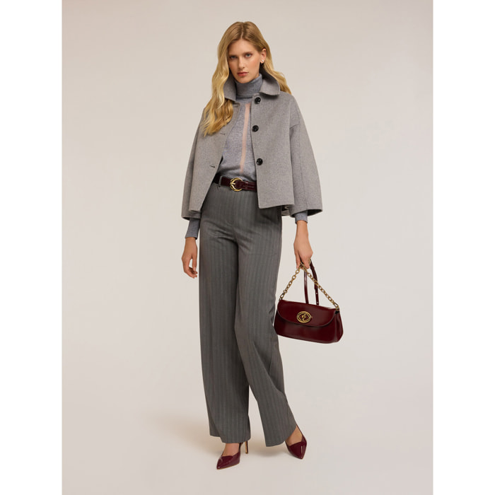 Motivi - Capa corta de paño de mezcla de lana - Gris