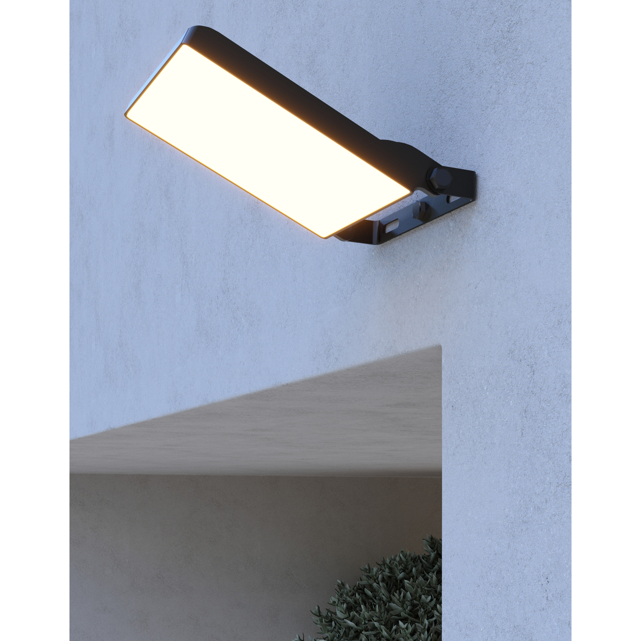 Forlight Proyector LED Integrado Eficiente para Hogar, Acabado Gris Urbano Transparente, Aluminio y Cristal, 190x160mm, Diseño Moderno y Duradero