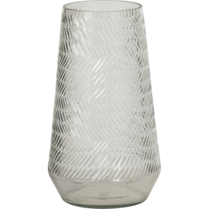 J-Line vase relief - verre transparent - large