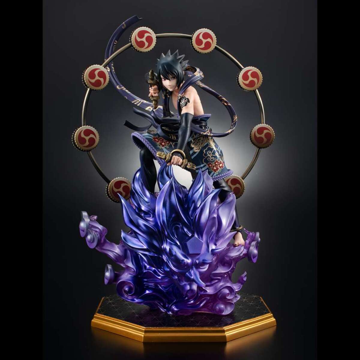 NARUTO SHIPP SASUKE THUNDER GOD GEM STAT Statua Megahouse