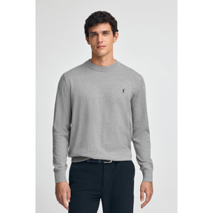 Jersey gris vigoré de mezcla de lana y bordado Rigby Go