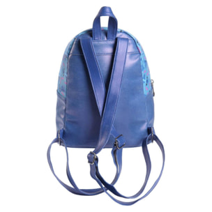 Mochila casual polipiel de stitch, azul, pequeña-mochila mini perfecta para llevar todas tus cosas ordenadas