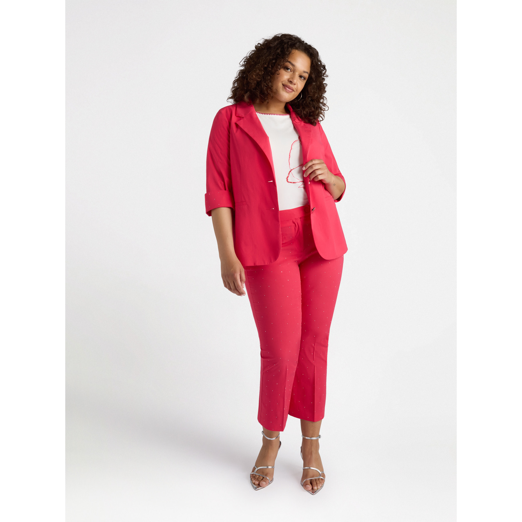 Fiorella Rubino - Blazer con maniche al gomito - Rosso